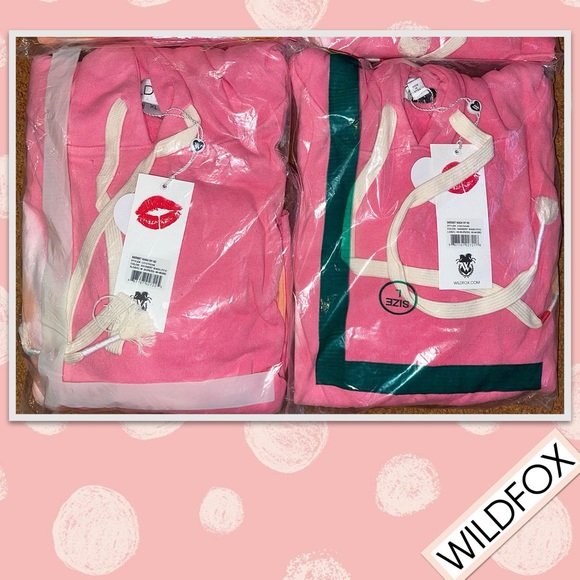 WILDFOX Ivy Sherbet Wash Tie Dye Crop Cotton Hoodie in Sherbet Wash (Peach Pink) - Picture 11 of 11